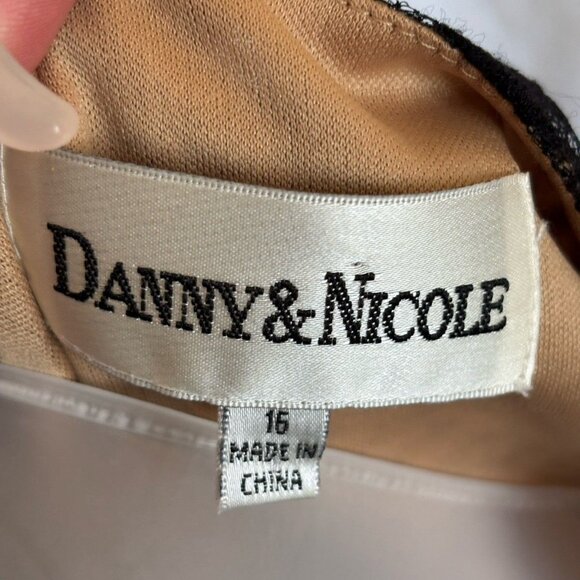 Vintage Danny & Nicole Black Lace Contrast Tank Top - Size 16 - Picture 4 of 5